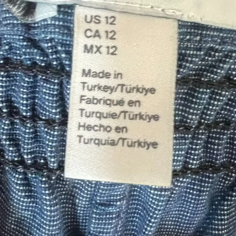 COS Women's Pants Womens Size 12 Barrel Leg Blue Denim Drawstring Elastic Waist - Picture 6 of 10